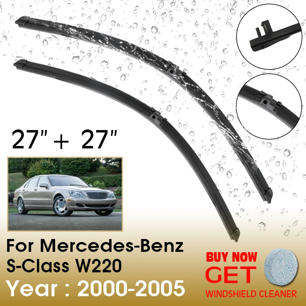 

Car Wiper For Mercedes-Benz S-Class W220 27"+27" 2000-2005 Front Window Washer Windscreen Windshield Wipers Blades Accessories