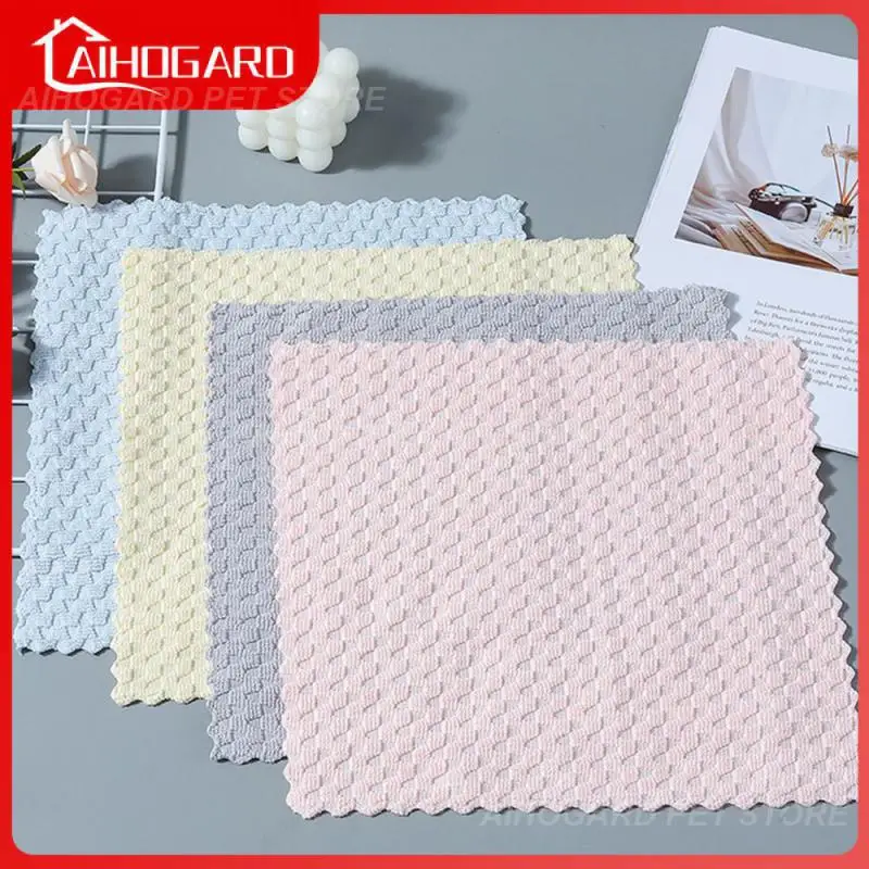 

Кухонное полотенце в современном минималистичном стиле, 1 шт., однотонная прочная впитывающая влагу тряпка для чистки, удобная тряпка из сверхтонкого волокна