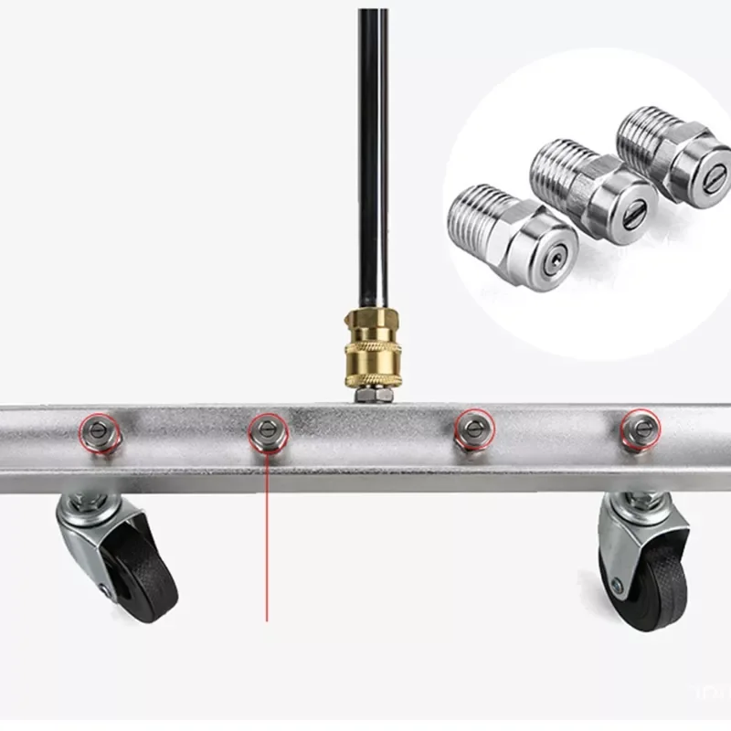 

Car Bottom Water Washing Machine High Pressure Urban Road Washer Adjuatable Roller 4 Nozzle Cleaning Kit D7YA