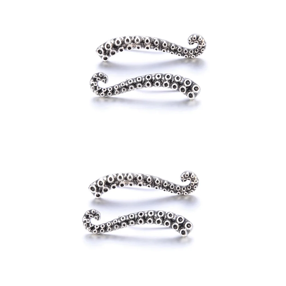 

Octopus Tentacle Earrings Crawler Cuff Clip-On Earrings Stud Climber for Girl