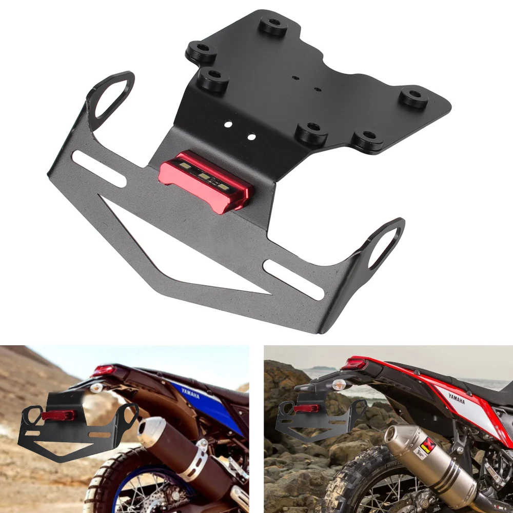 

Motorcycle Rear License Plate Holder For Tenere 700 2019-2021 Motorcycle Accessories Black with Tail Light