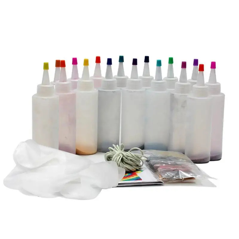 Color Set DIY One Step Tie Dye Set Party Craft Easy Bright Fabric Painting Tools Resin Coloring Dye Paint Set DIY Making