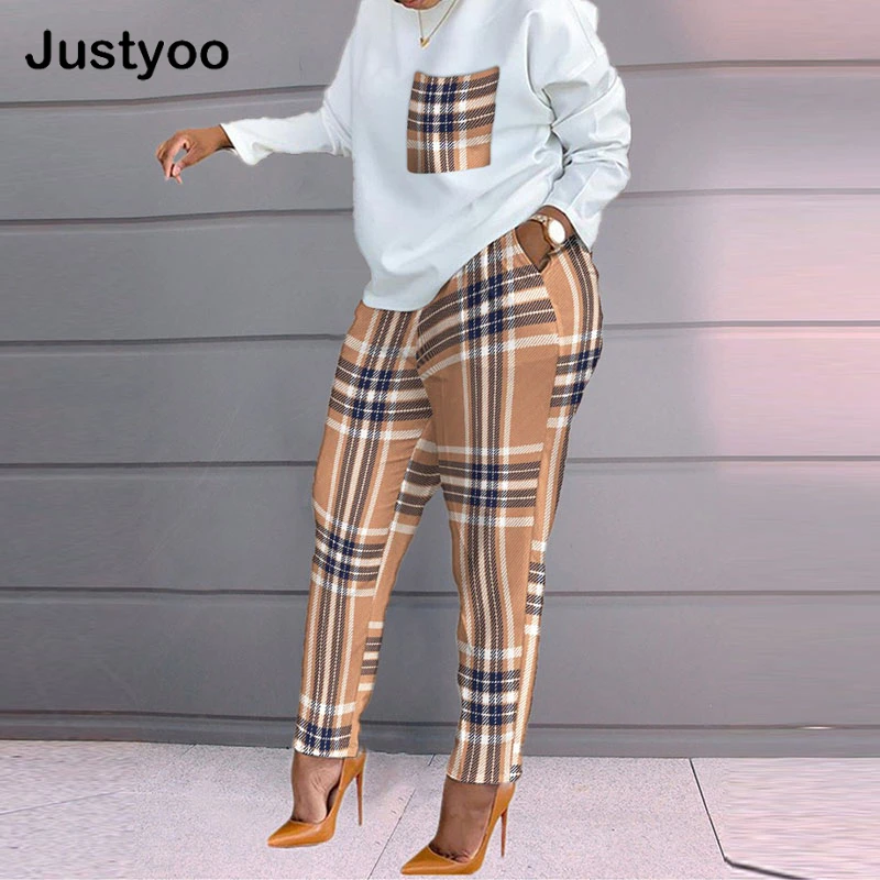 

Vintage Print Outfits Female Spring Homewear Elegant Women Two Piece Solid Tracksuits Long Sleeve O Neck Shirt Casual Pants Set