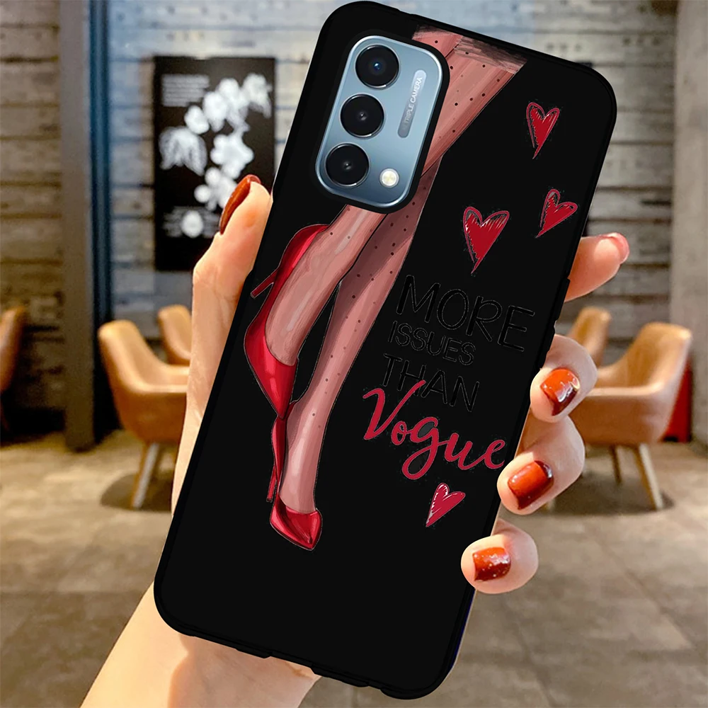 

Fashion High Heels Girl Case for Oneplus 10 9 Pro 9RT 9R Cover for Oneplus Nord 2 5G CE N10 N100 N200 1+9 8T 8 1+8T 7 1+7T Funda