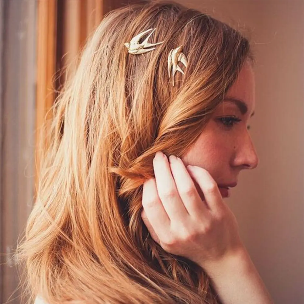 

Bird for Girl Women Swallow Animal Shape Headdress Hairpin Hair Accessories Word Folder