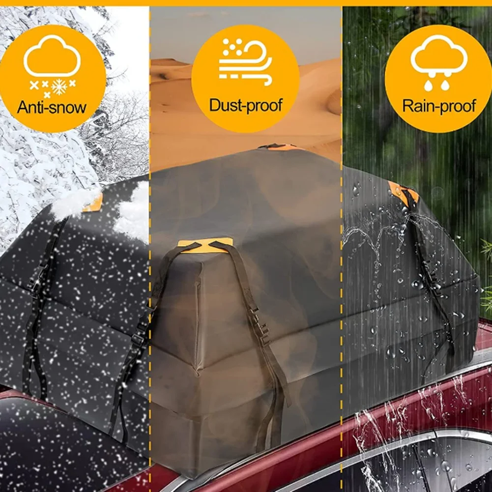 600D сумка-куб для хранения на крышу автомобиля 425L водонепроницаемая сумка