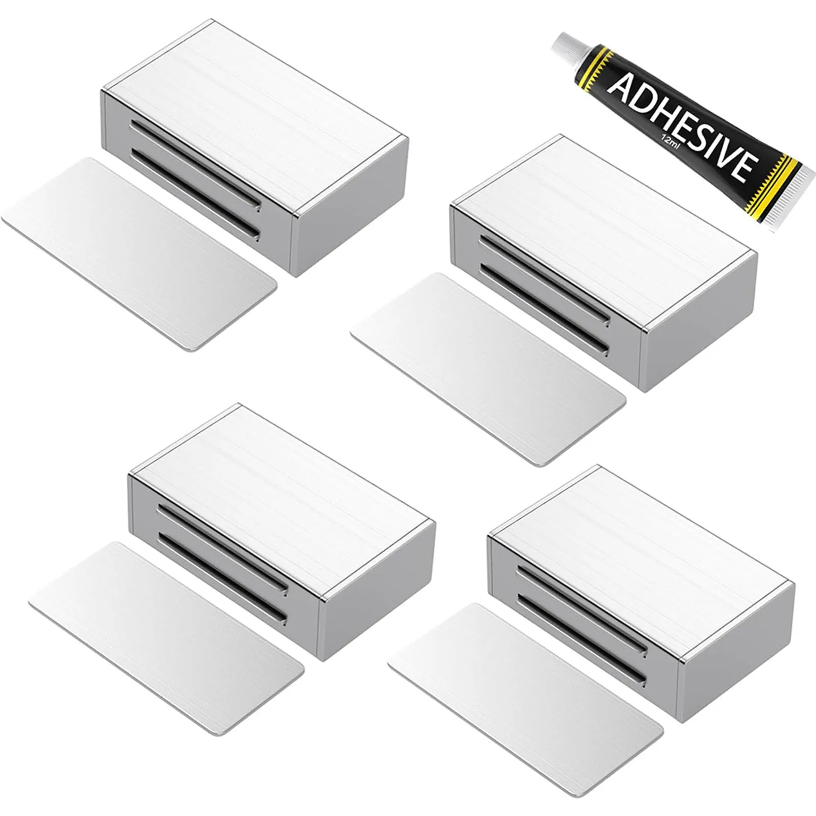 

Powerful Magnetic Force Durable and Long lasting Easy Installation Cabinet Door Magnets 4 Pack Magnetic Catch Self Adhesive