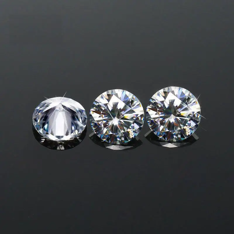 

100% подлинный оптовый 0.5ct/лот D Цвет 0,8 ~ 2,9 мм круглая резка лабораторный Выращенный Свободный Муассанит камень Тест Положительный для ювелир...
