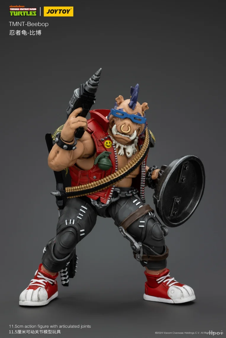 Фото 【SF】JOYTOY 1/18 Фигурки TMNT - Бибоп и Рокстеди, 2 шт., коллекционные модели, подарки, украшения №4