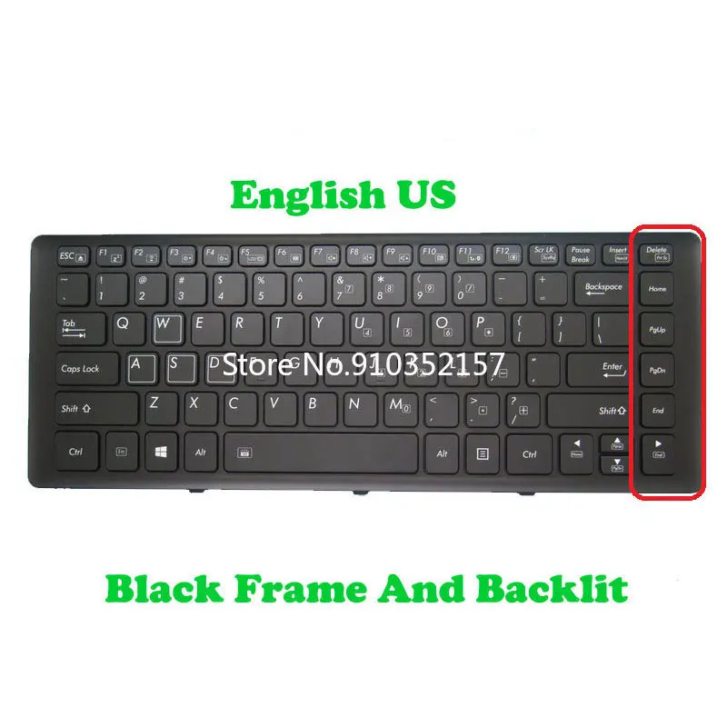 Backlit Keyboard For Gigabyte P34 P34G V138445AS1 YH-AZ12EB34 2Z703-UI442-Y12S V138445CS1 2Z703-US344-S10S YH-AZ12EH34 English