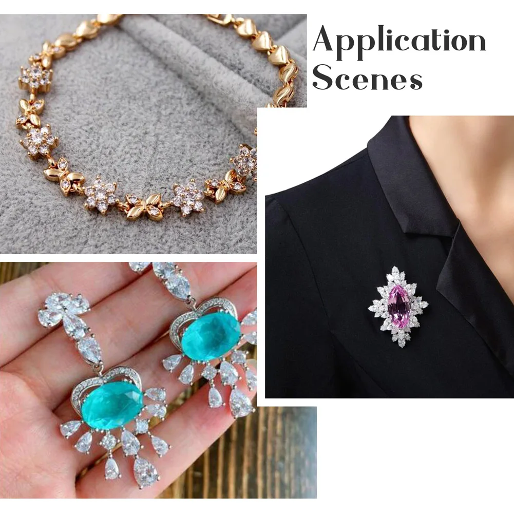 150Pcs Druzy Rhinestone Resin Cabochons Tear Drop Flat Round Flat Back For Jewelry Making Hair Clips Earring DIY Embellishments