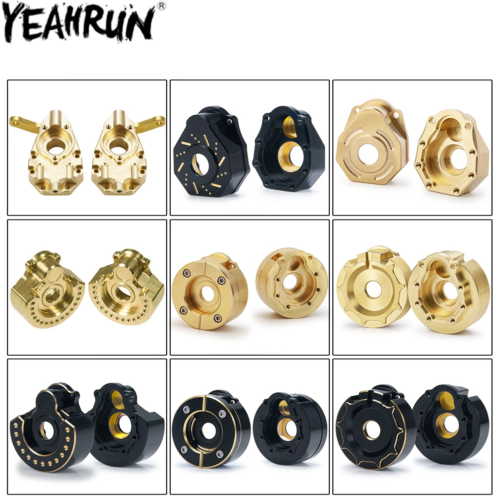 

Тяжелый латунный противовес YEAHRUN, держатель бампера, осевое крепление для 1/10 RC Crawler TRX4 TRX6, обновленные детали
