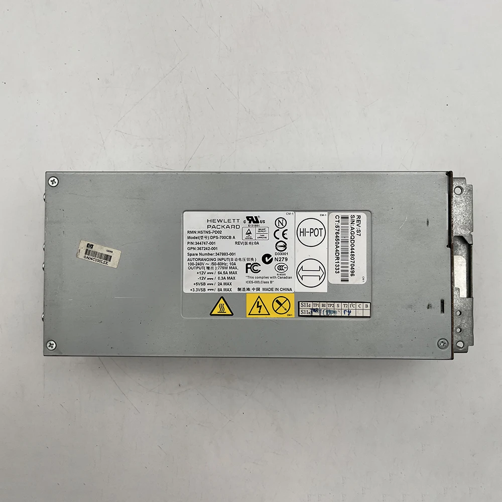For HP Server Power Supply ML370 G4 344747-001 406867-501 347883-001 367242-001 DPS-700CB A 775W Test Delivery