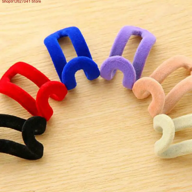 

10pcs Home Creative New Mini Flocking Clothes Hanger Flocking Holder Mini Anti-Clip Hook Color randomly