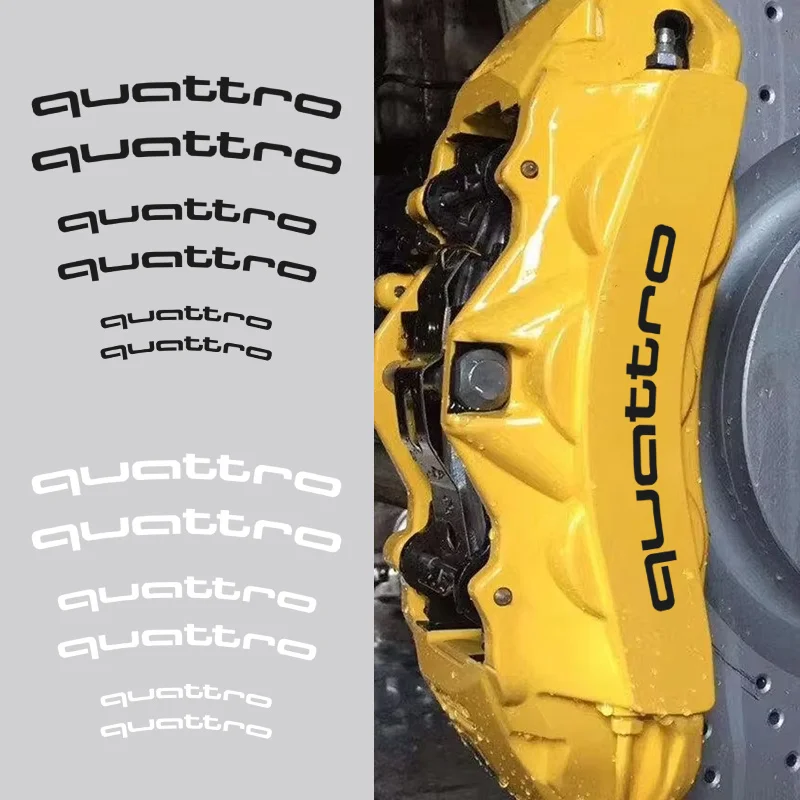 Фото Набор из 6 термостойких наклеек на суппорты тормозов для Audi Quattro S Line A1 A3 A4 A6 A7 Q3 Q5 Q7 RS4 RS5, автоаксессуары №4