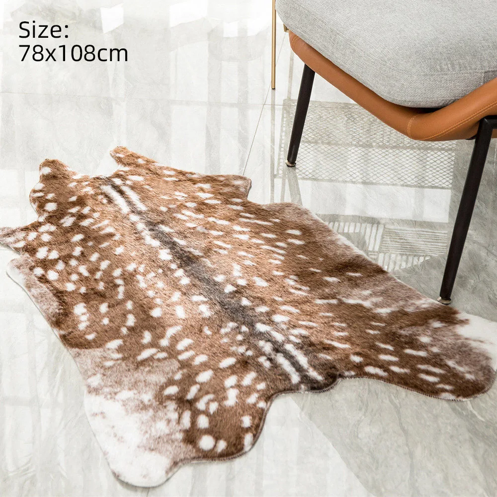 

Yinzam Animal Skin Printed Area Rug Carpet, Faux Deer Tiger Leather Carpets for Home Decorating Kids Room Decor Print Rugs