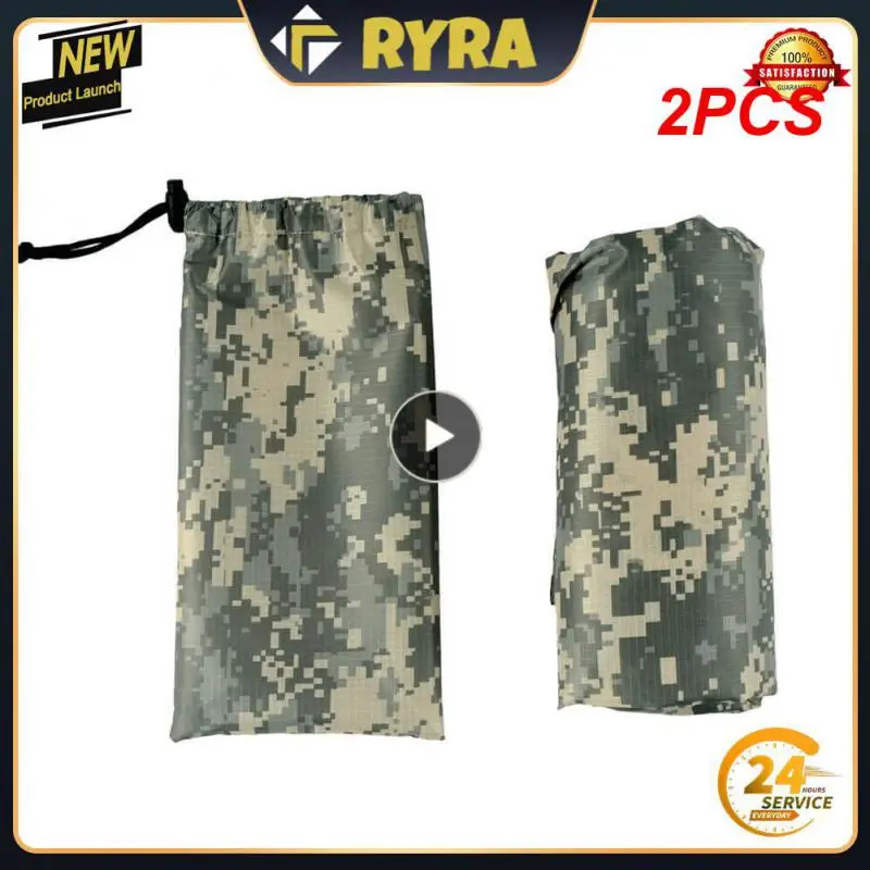 

2PCS Outdoor Hooded Breathable Rainwear Camo Poncho Army Tactical Raincoat Camping Hiking Hunting Birdwatching Suit Travel Rain