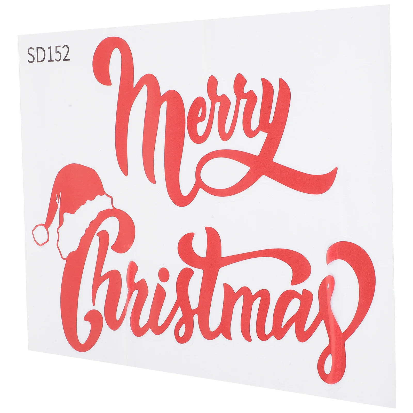 Веселые рождественские наклейки на стены шляпа Санта-Клауса стену ПВХ