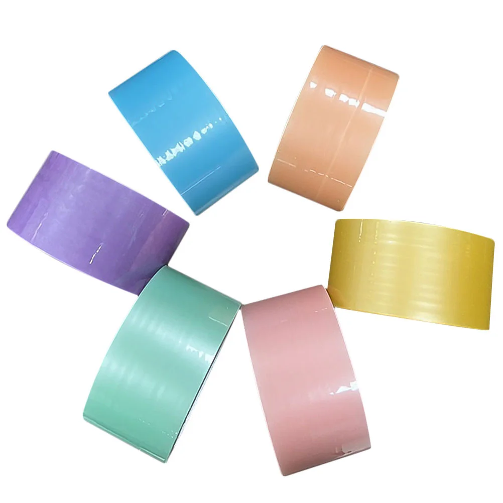 6 Rolls Colored Stickers Relaxing Sticky Tape Holiday Masking Tape Colored Washi Tapes Cute Paper Tapes Rolling Tape