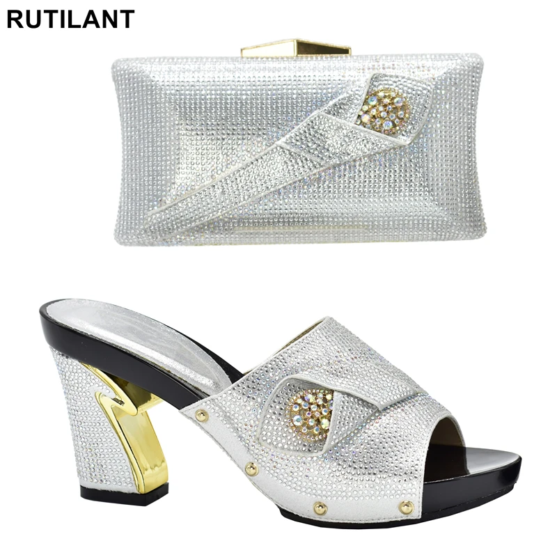 

New Arrival African Woman Shoes and Bag Women Shoes and Bags To Match Set Italy Women Shoes and Bag Slip on Women Party Pumps