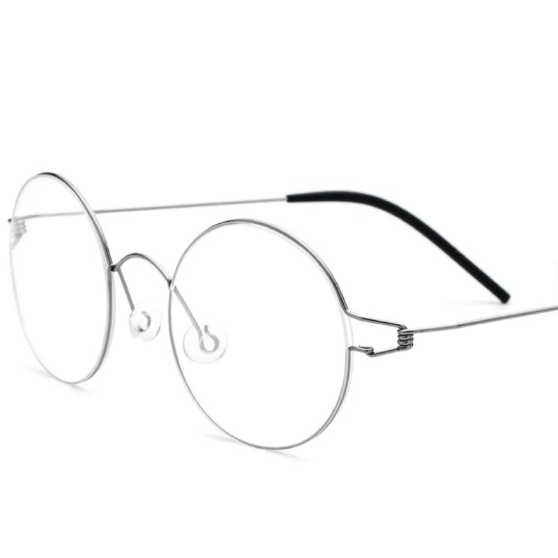 

Handmade Screw Free Retro Pure Titanium Glasses Frame Men Women Ultra-Light Thin Edge Eyeglass Frame Prescription Mirror Y143