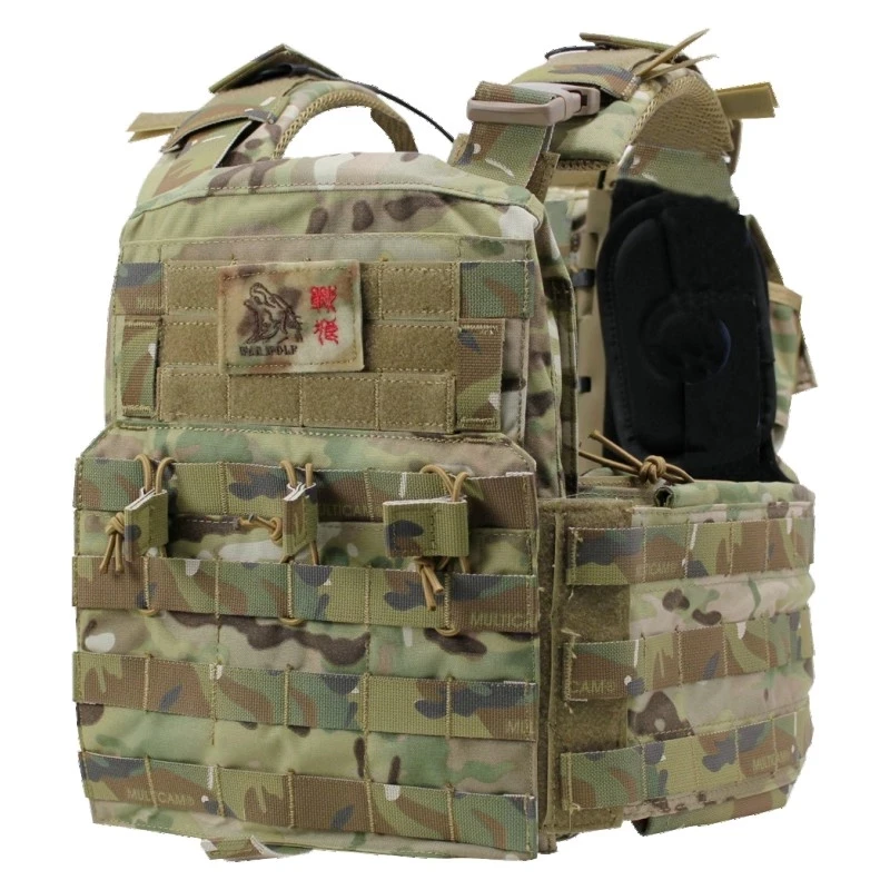 

Multicam CAGE Plate Carrier CPC Tactical MOLLE Adjustable Vest Emergency Doffing Versatile Body Armor With Inside Pads