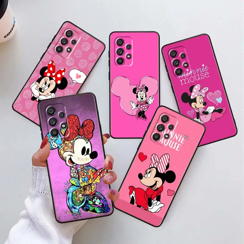 

Mickey Minnie Cute Disney Phone Case For Samsung A73 A72 A71 A53 A52 A51 A42 A34 A33 A32 A23 A22 A21 A13 A04 A03 5G Black