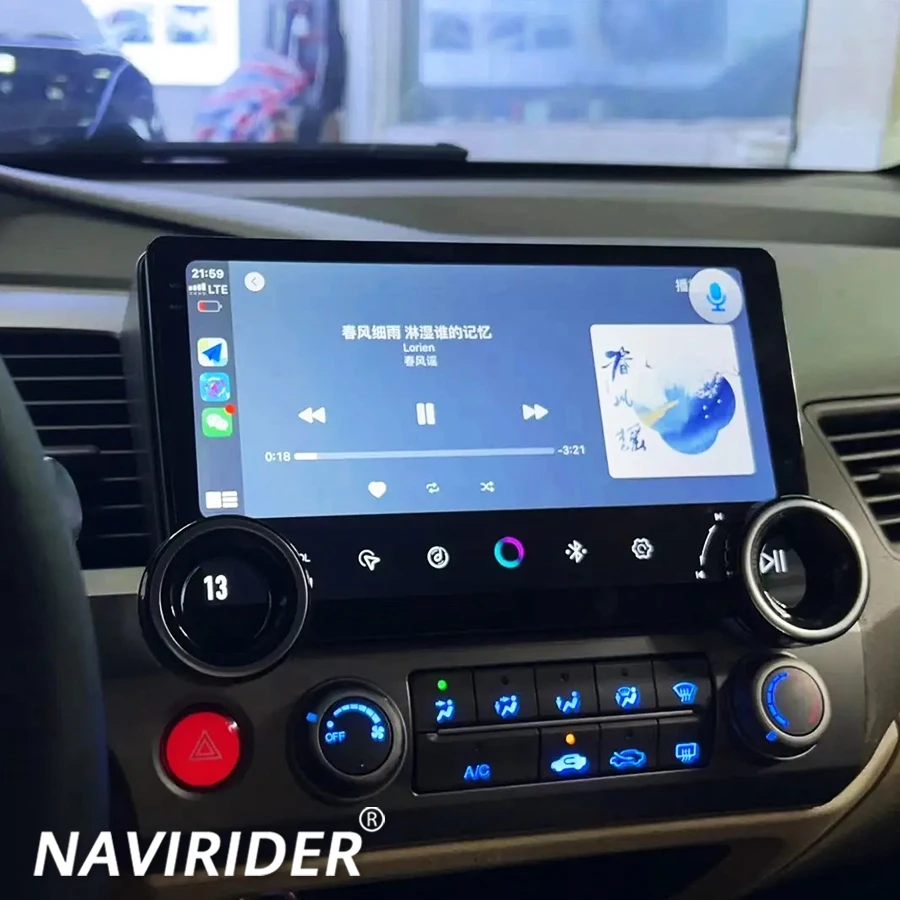11 5-дюймовый Android 14 для Honda Civic 2006-2011 Мультимедийный видеоплеер GPS Стерео 4G DSP Carplay 2din