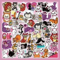103050pcs disney marie cat stickers kawaii cartoon the aristocats anime decals diy skateboard guitar children toy cute sticker