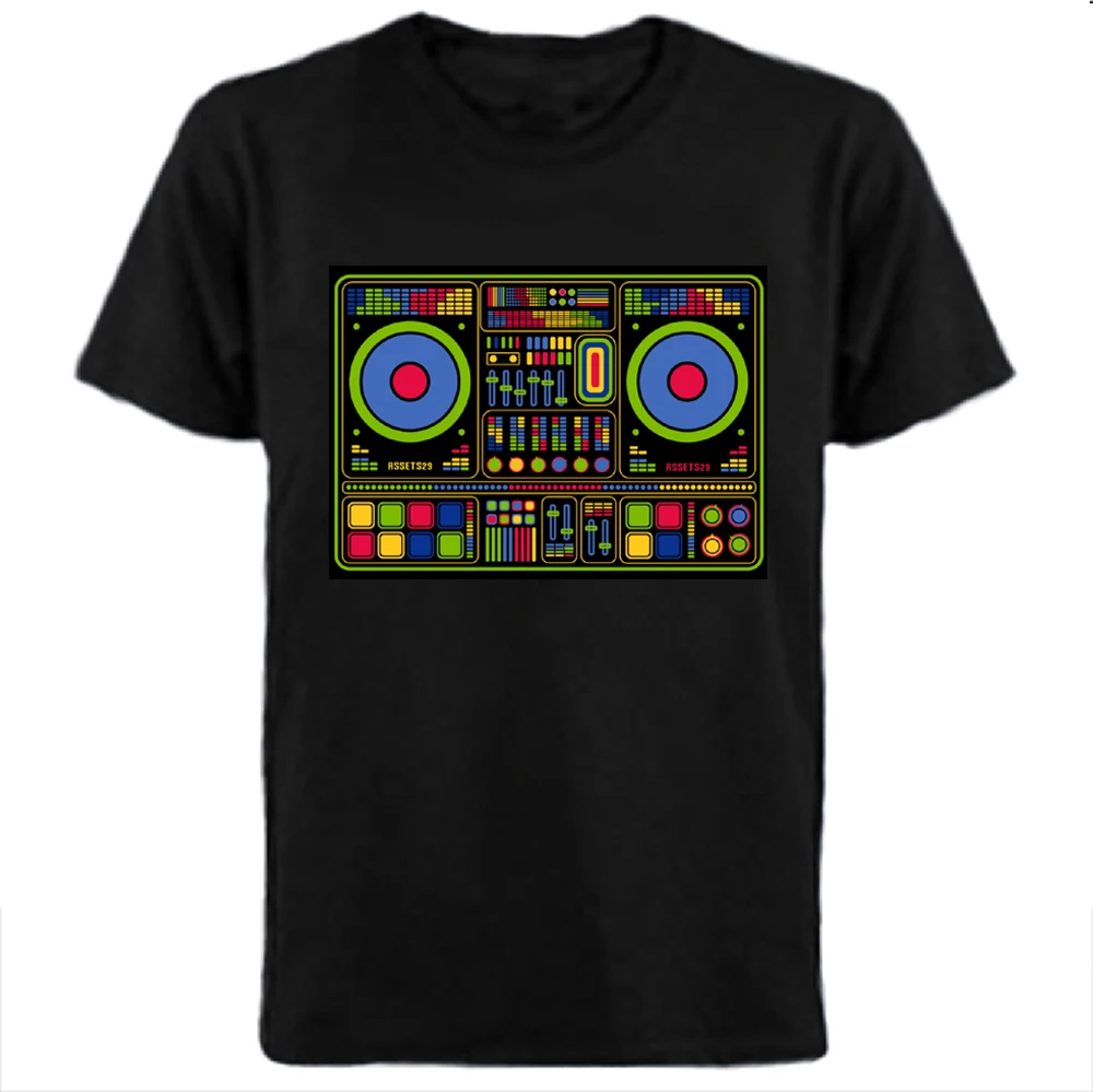 Футболка на заказ со светодиодной подсветкой и активированным звуком футболка