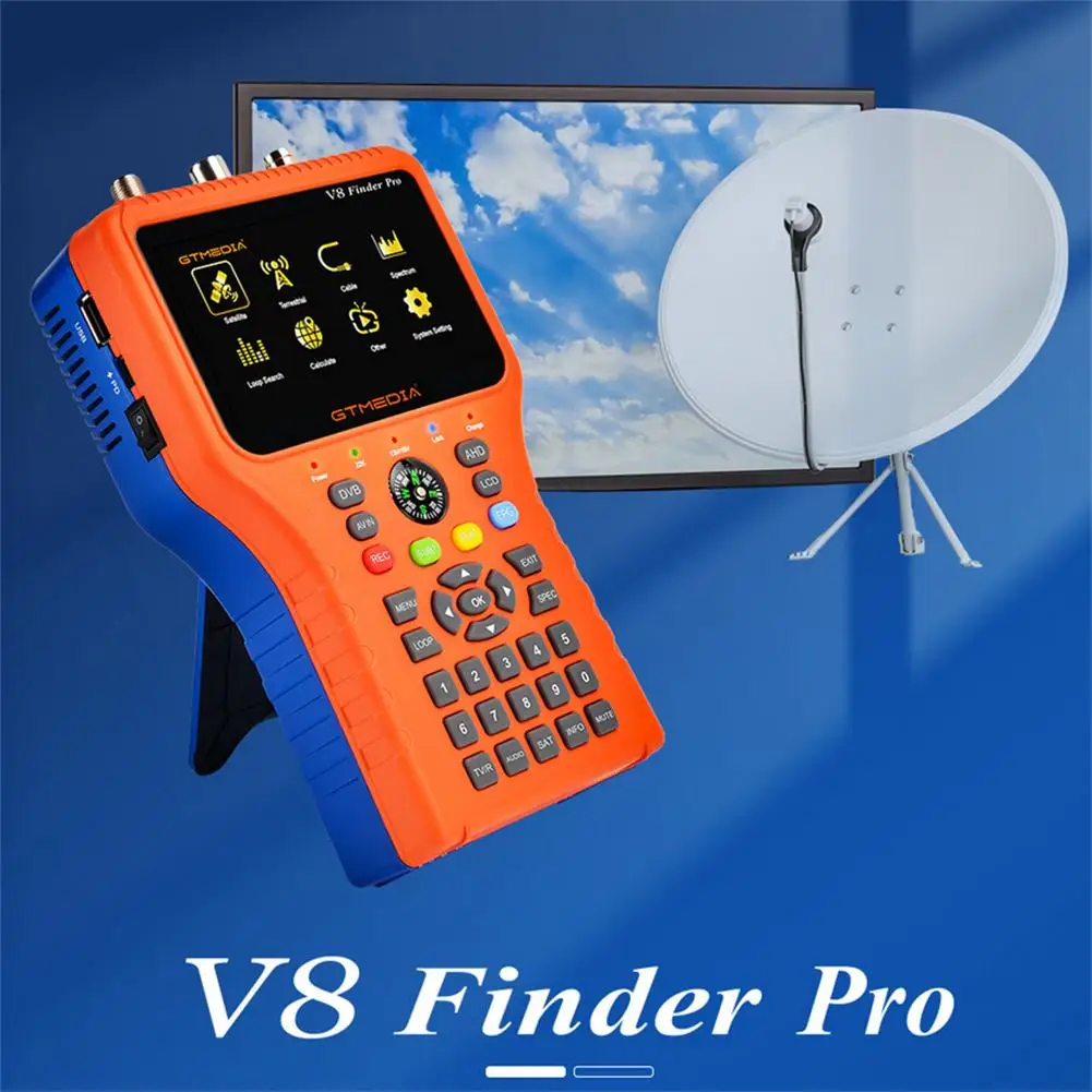 

V8 Finder Pro Dvb-s2 T2 C Ahd Atsc Hd Star Finder Satellite Finder Meter T2 Terrestrial Meter Spectrum Analyzer