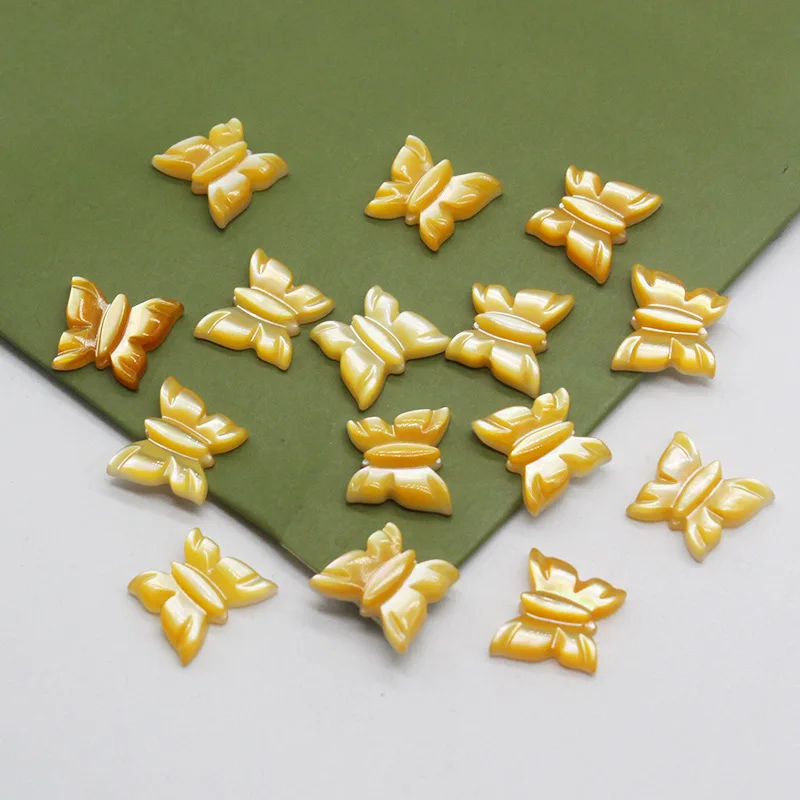 

2pcs Natural Shell Butterfly Beads Fashion Elegant Ladies DIY Ladies Bracelet Necklace Earrings Fine Jewelry Accessories 10x12mm