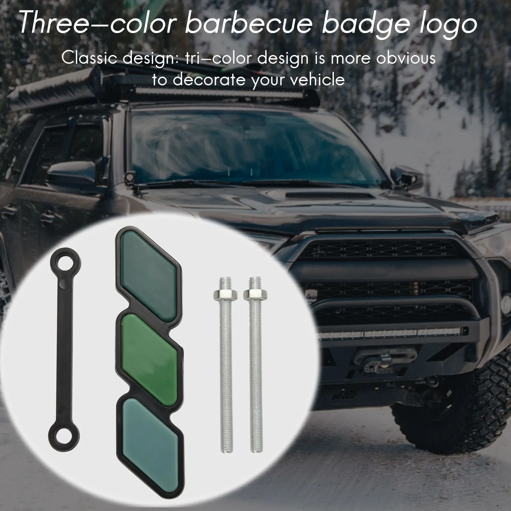 Трехцветный голубой 3 решетки для Toyota Tacoma 4Runner эмблема наклейки автоаксессуары