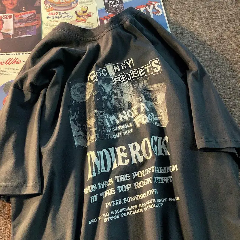 Футболка женская с короткими рукавами в готическом стиле свободная y2k - купить по