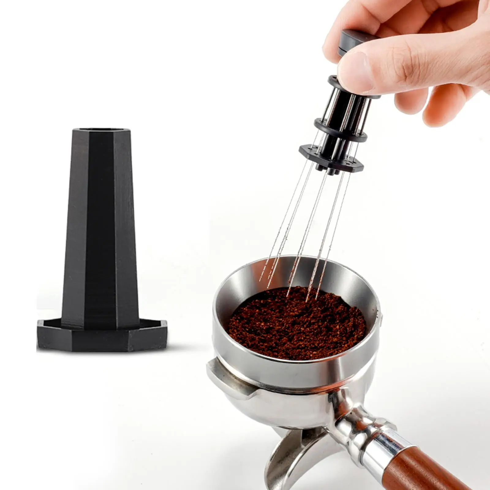 

Adjustable 8 Needles Coffee Stirrer with Stand Professional Coffee Stirring Tool Espresso Distribution Tool for cafe