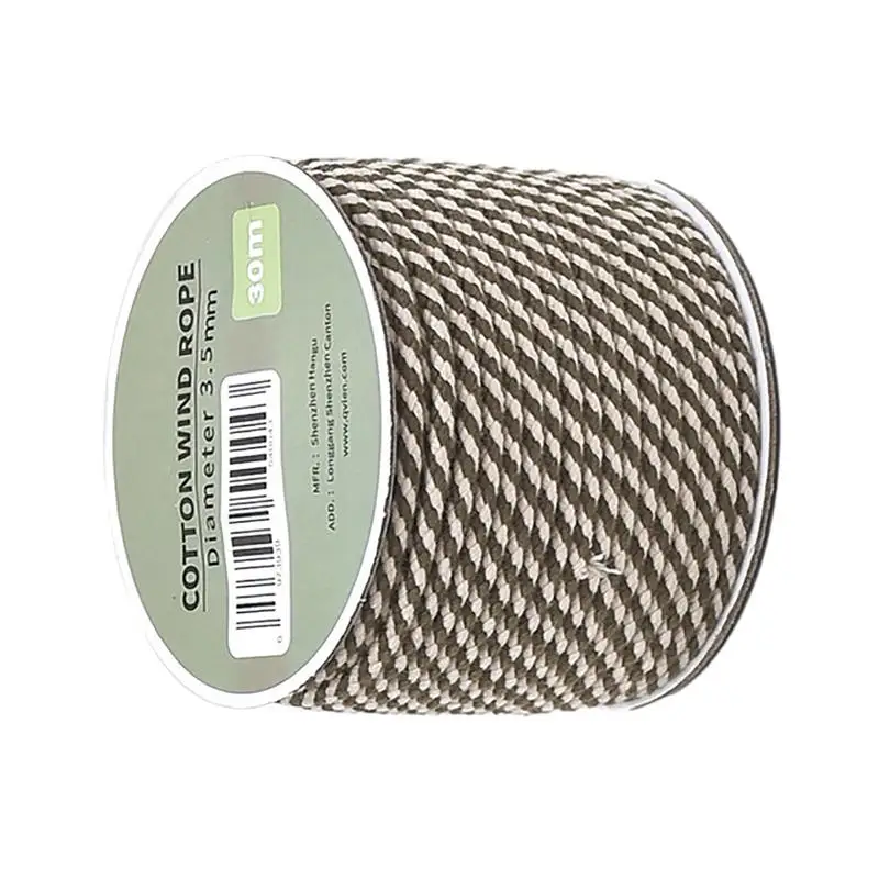 

98ft Reflective Paracord Cotton Rope Camping Accessory Tarp Rope Roller 3.5mm 4.5mm Utility Parachute Cord For Camping Tent Tarp