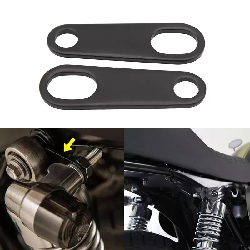 

2PCS Brackets For Custom Fork Chopper Bobber Cafe Racer Clamp Mounts Motorcycle Indicator Turn Signal Light Lamp Holder Shock