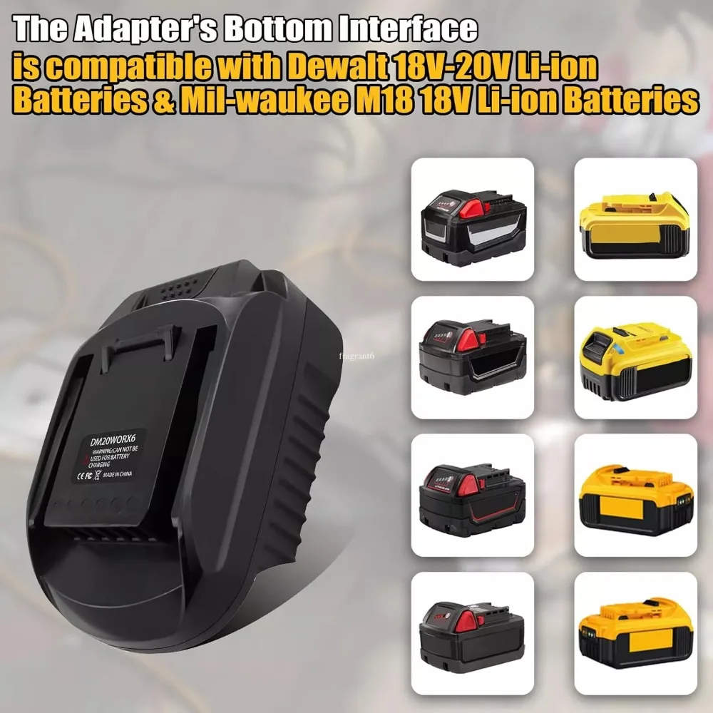 Адаптер для аккумулятора Worx Drill Dewalt 18 в 20 Milwaukee преобразователь литий-ионных