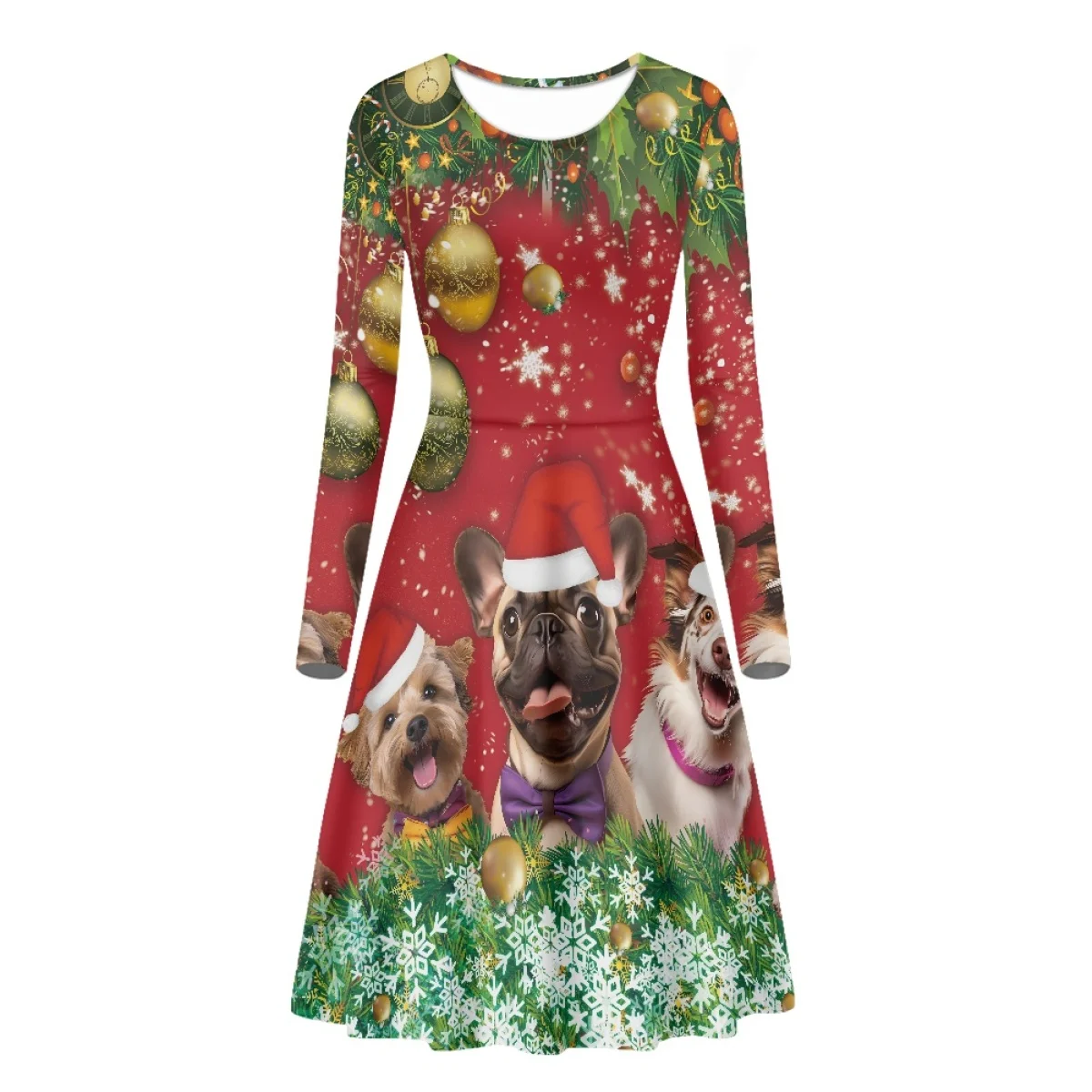 

Cumagical Christmas Dress For Women Funny Cat Print Short Dress Winter Short Sleeve Mini Dresses Autumn Fashion Party Dress
