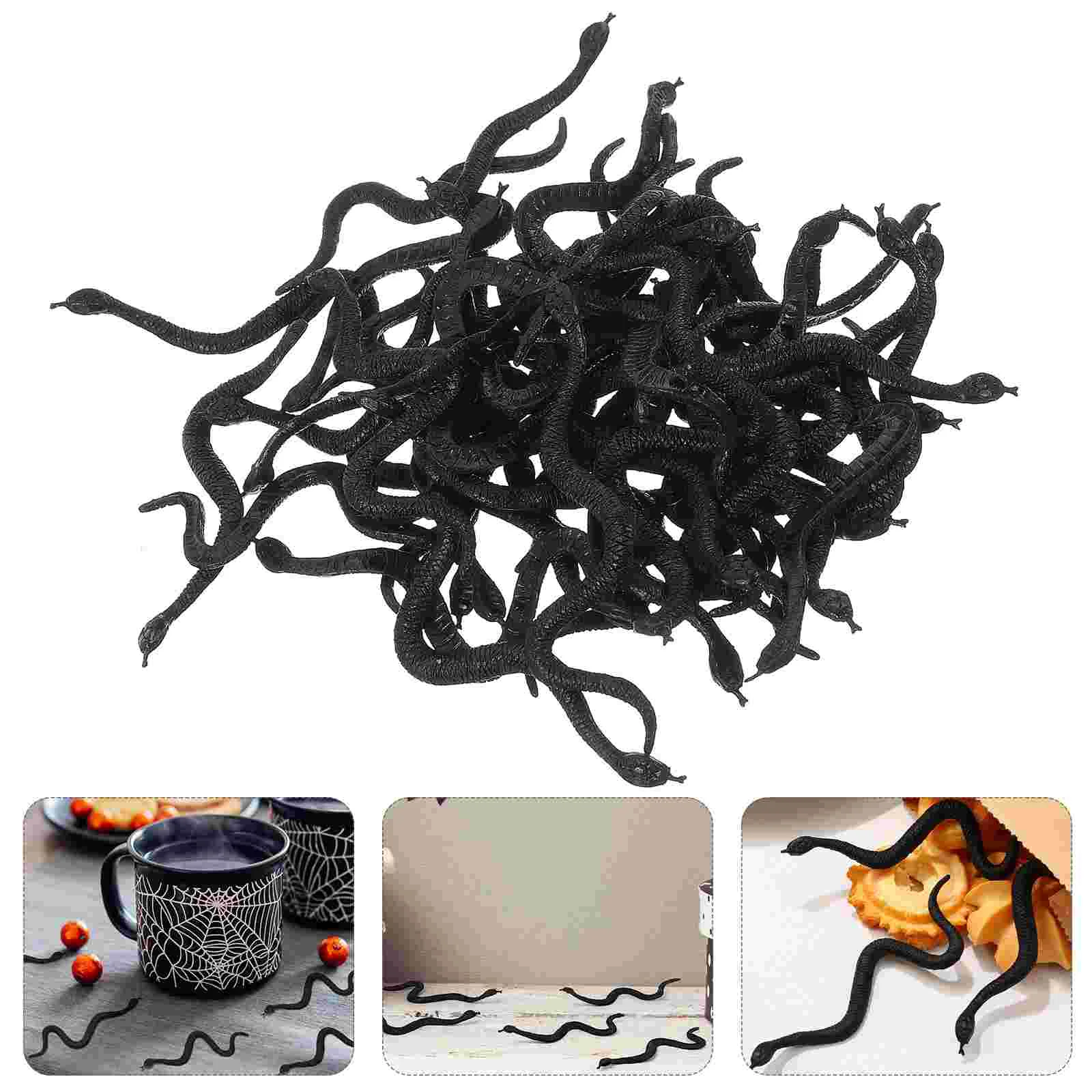 

100 Pcs Statue Realistic Snakes Bird Decor Artificial Models Static Toys