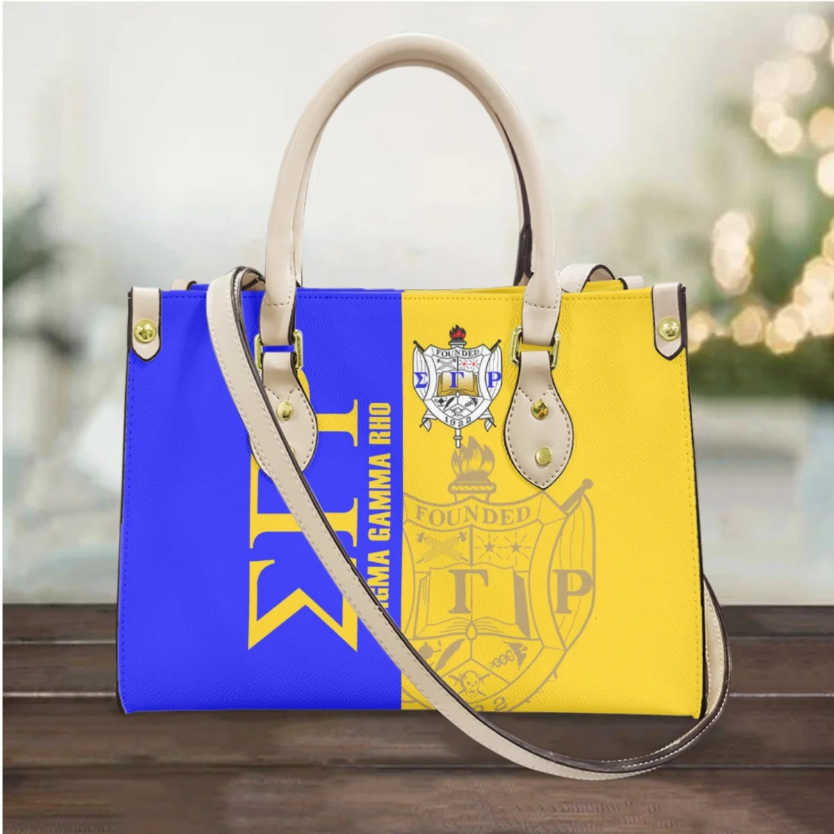 Women Handbags Fashion Sigma Gamma Rho Printing Luxury PU Leather Female Cross Body Bags Woman Top Handle Shoulder Bags Mujer