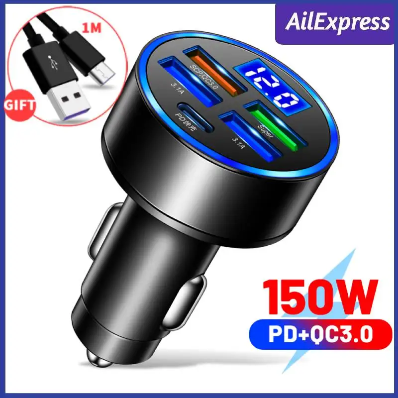 

Автомобильное зарядное устройство с 5 USB-портами, 150 Вт