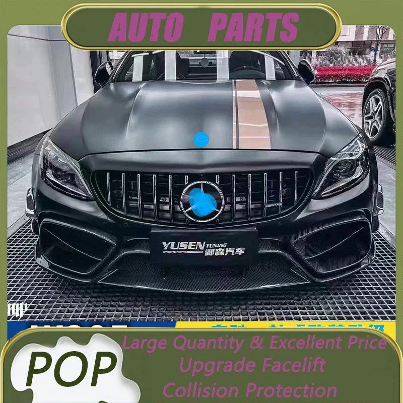 Подходит для Mercedes Benz C-class C63amg модифицированные Imp полууглепластиковые передние и