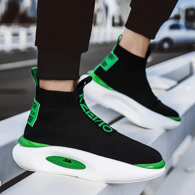 Brand Men's Retro Sock Sneakers High Top Chunky Sneakers Breathable Unisex Thick Bottom Casual Sports Shoes Zapatos De Hombre