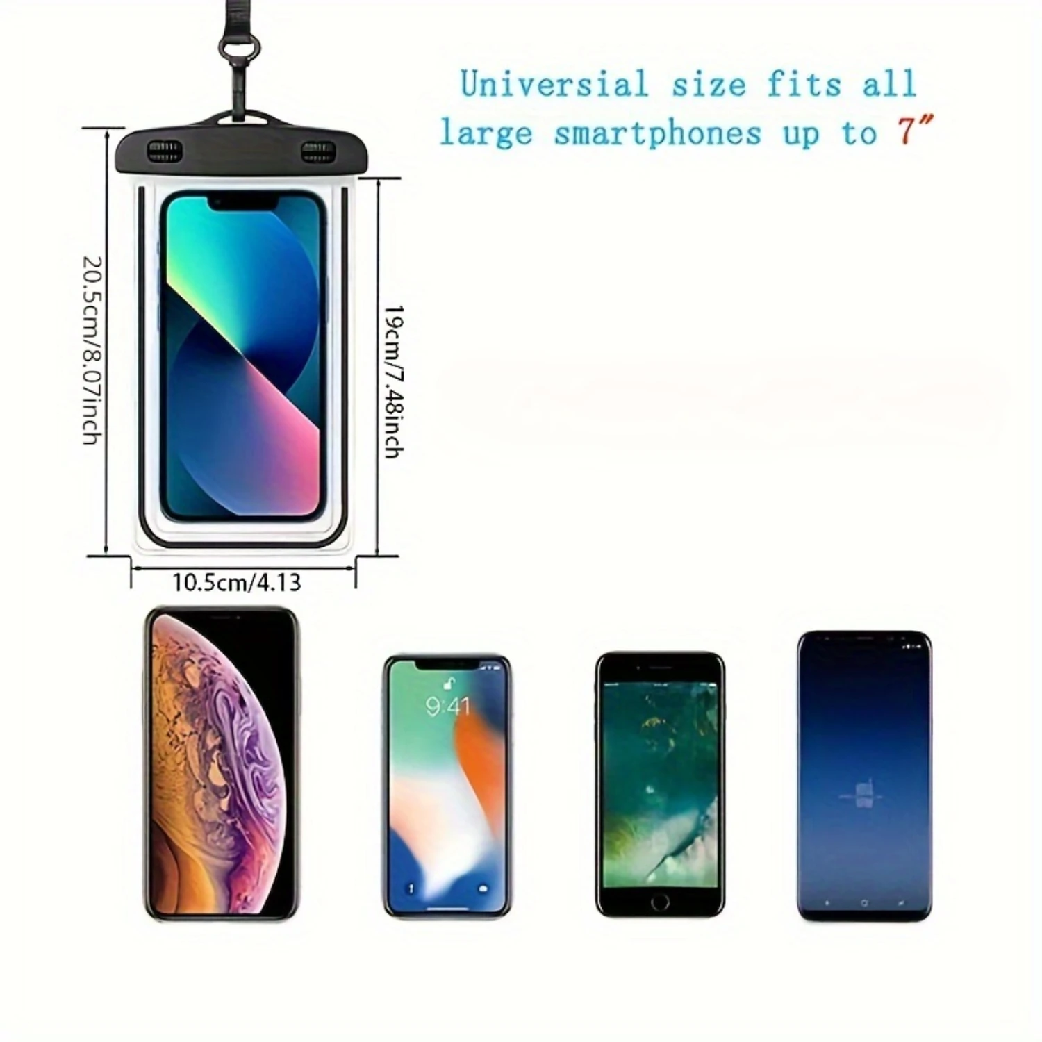 Универсальный водонепроницаемый чехол для телефона 13 12 11 Pro Max XS S21 S20 S10 S9 Note 10 9 Pixel