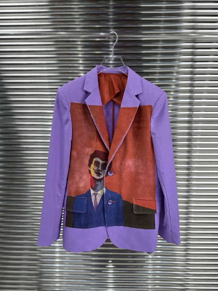 

2023 New Women Spring And Summer Fashion Casual Comfortable New Graphic Print Blazer For Girls