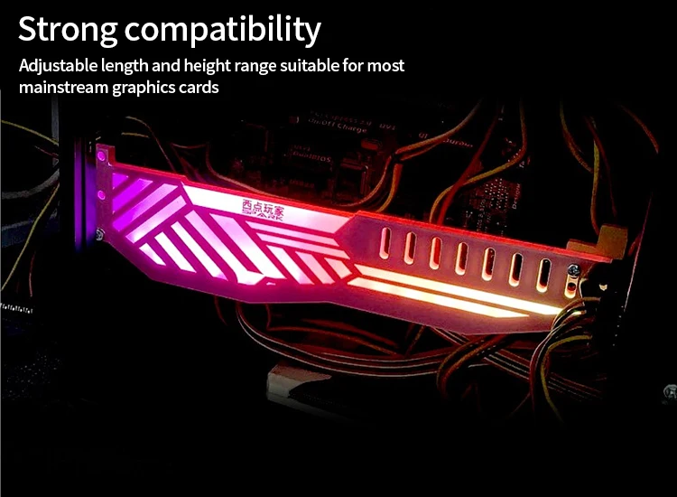 TEUCER GPU Holders Vertical Graphic Cards Cooler Master Addressable RGB Bracket for Households Computers Decors |