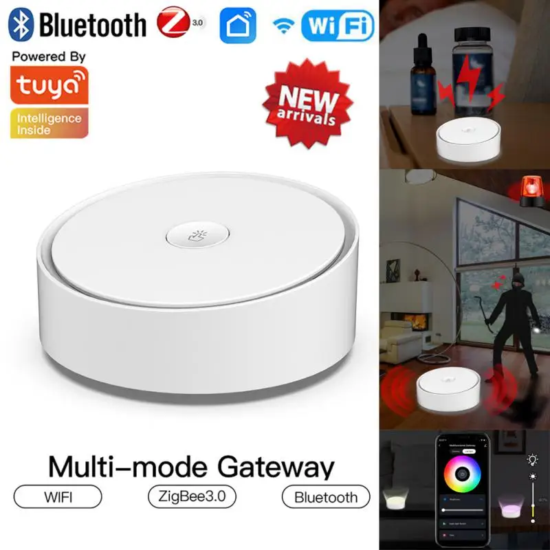 

Tuya Gateway ZigBee WIFI Bluetooth Mesh Hub Smart Home Bridge With Siren Alalm Alexa Google Home Voice Control For Tuya Device