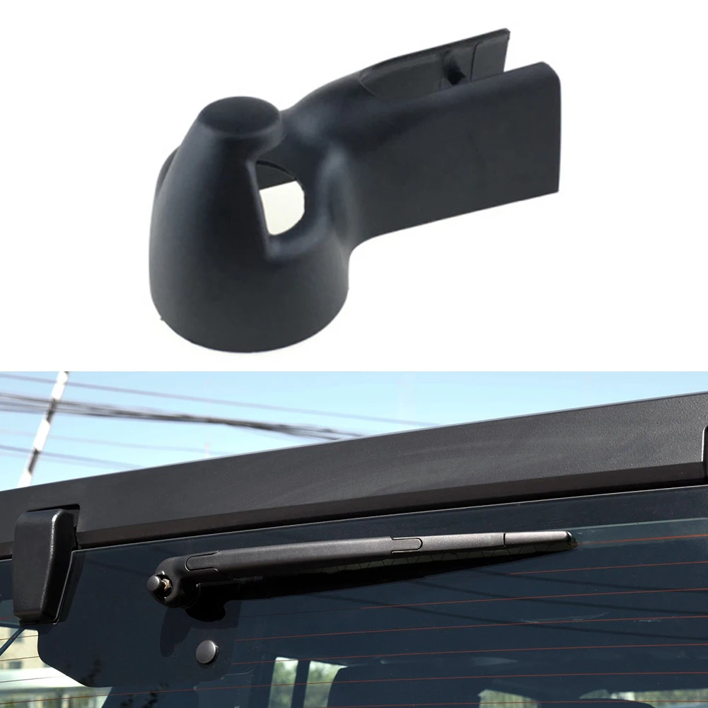 

New Nützlich Wiper Arm Cover Car Wagen For Jeep Wrangler JK 2018 Parts Rear Cap Replacement Accessories Black Teile