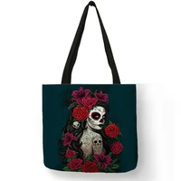 trendsetter oil painting cat print womens designer tote bags linen reusable large capacity shopping bag for groceries shoulder